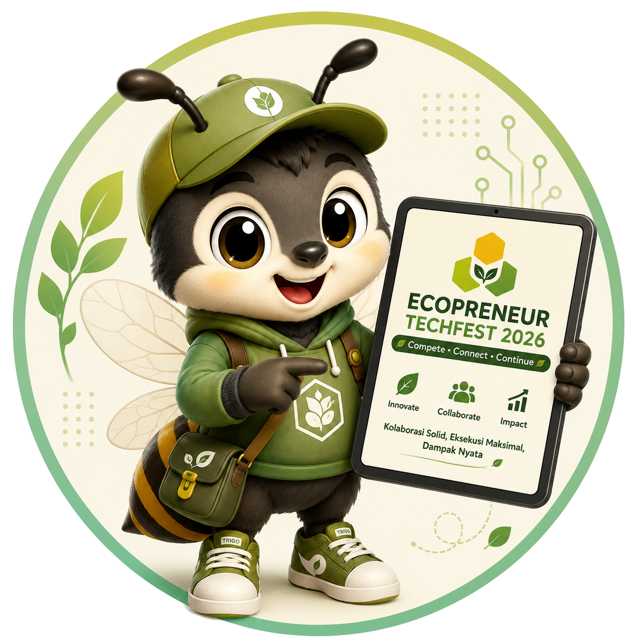Trigo, maskot EcoPreneur TechFest 2026